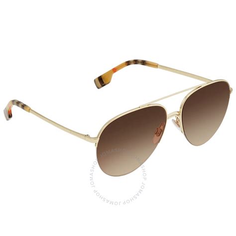 burberry be 3113|Burberry Ferry Brown Gradient Pilot Ladies Sungl.